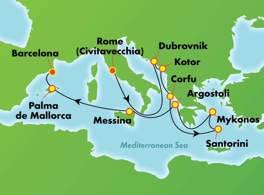 Islas griegas e Italia desde Roma (Civitavecchia), 11 días Islas griegas e Italia desde Roma (Civitavecchia), 11 días